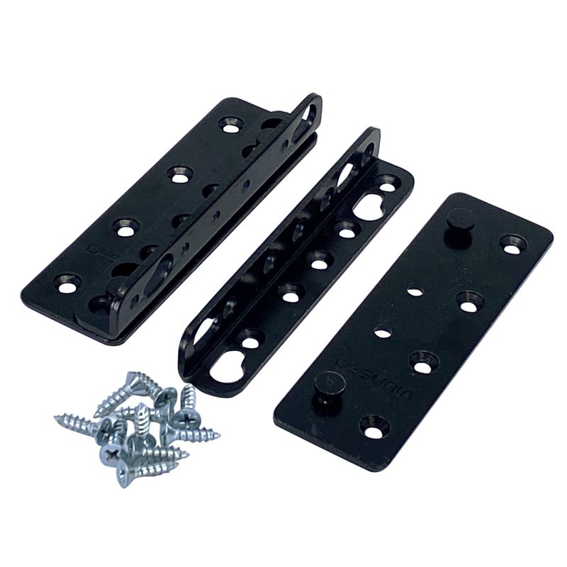 Desunia Set of 4 - No Mortise Bed Frame Brackets - Connects Headboard & Footboard to Side Rails - Screws & Instructions Included - Image 1